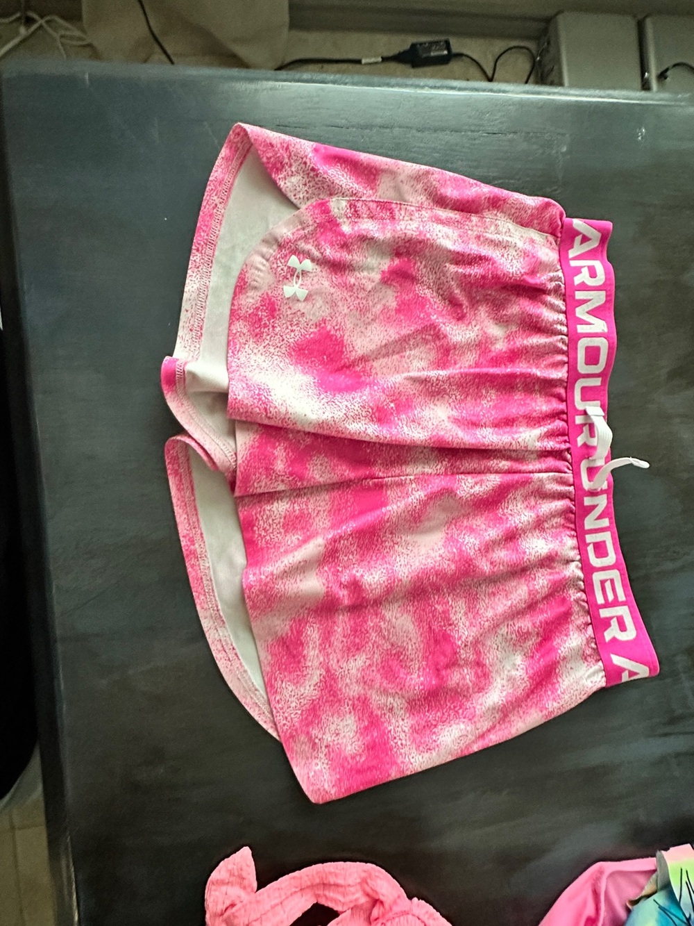 Under Armour Pink & White Women's Athletic Shorts